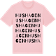 Pink Cotton t-shirt med Hushagen ordlek t-shirt