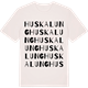Vintage White t-shirt med Huskalung ordlek t-shirt