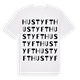 White t-shirt med Hustyft ordlek t-shirt