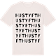 Vintage White t-shirt med Hustyft ordlek t-shirt