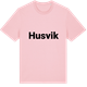 Pink Cotton t-shirt med Husvik fetstil t-shirt