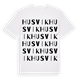 White t-shirt med Husvik ordlek t-shirt