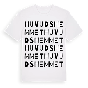 Huvudshemmet ordlek t-shirt – ekologisk bomull t-shirt från Pinshirt