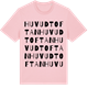 Pink Cotton t-shirt med Huvudtoftan ordlek t-shirt