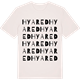 Vintage White t-shirt med Hyared ordlek t-shirt