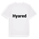 White t-shirt med Hyared fetstil t-shirt
