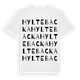 White t-shirt med Hyltebacka ordlek t-shirt