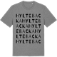Mid Heather Gray t-shirt med Hyltebacka ordlek t-shirt