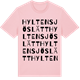 Pink Cotton t-shirt med Hyltensjöslätt ordlek t-shirt