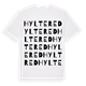 White t-shirt med Hyltered ordlek t-shirt