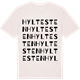 Vintage White t-shirt med Hyltesten ordlek t-shirt