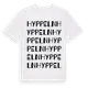 White t-shirt med Hyppeln ordlek t-shirt