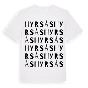 Hyrsås ordlek t-shirt – ekologisk bomull t-shirt från Pinshirt