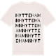 Vintage White t-shirt med Hyttehamn ordlek t-shirt