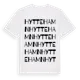 White t-shirt med Hyttehamn ordlek t-shirt