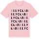 Pink Cotton t-shirt med Iblyckan ordlek t-shirt