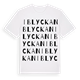 White t-shirt med Iblyckan ordlek t-shirt