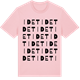 Pink Cotton t-shirt med Idet ordlek t-shirt