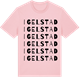 Pink Cotton t-shirt med Igelstad ordlek t-shirt
