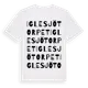 White t-shirt med Iglesjötorpet ordlek t-shirt