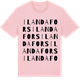 Pink Cotton t-shirt med Ilanda fors ordlek t-shirt
