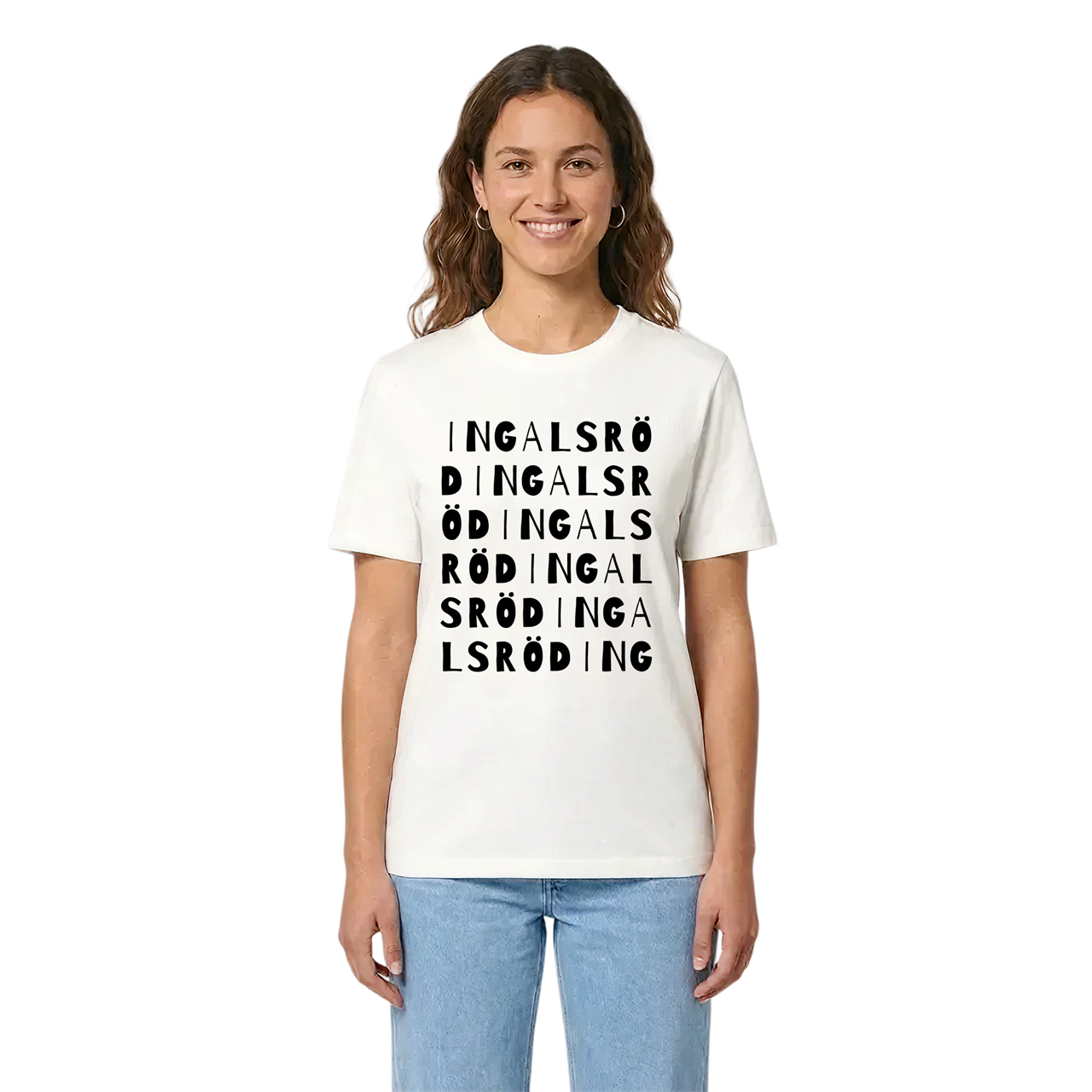 Ingalsröd ordlek t-shirt i miljö