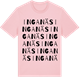 Pink Cotton t-shirt med Inganäs ordlek t-shirt