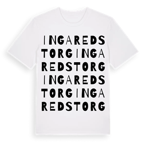 Ingareds torg ordlek t-shirt – ekologisk bomull t-shirt från Pinshirt