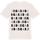 Vintage White t-shirt med Ingarud ordlek t-shirt
