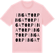 Pink Cotton t-shirt med Ingatorp ordlek t-shirt
