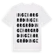 White t-shirt med Ingeborgröd ordlek t-shirt