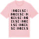 Pink Cotton t-shirt med Ingelse ordlek t-shirt