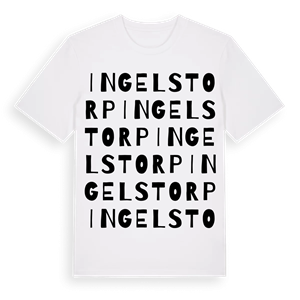 Ingelstorp ordlek t-shirt – ekologisk bomull t-shirt från Pinshirt