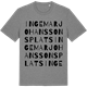 Mid Heather Gray t-shirt med Ingemar Johanssons Plats ordlek t-shirt