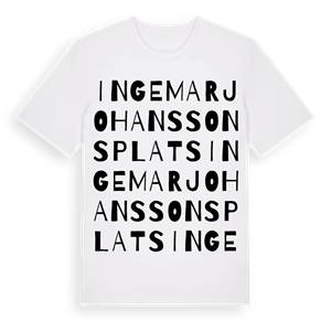 Ingemar Johanssons Plats ordlek t-shirt – ekologisk bomull t-shirt från Pinshirt