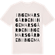 Vintage White t-shirt med Ingemarsgården ordlek t-shirt