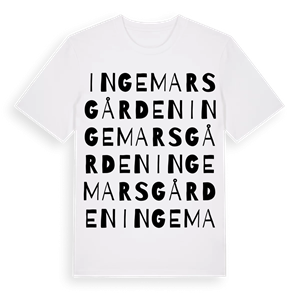Ingemarsgården ordlek t-shirt – ekologisk bomull t-shirt från Pinshirt