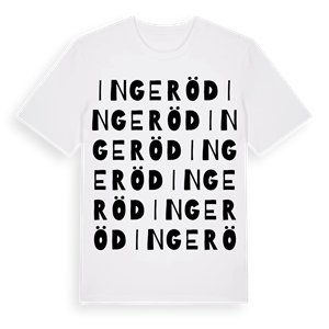 Ingeröd ordlek t-shirt – ekologisk bomull t-shirt från Pinshirt