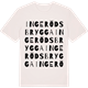 Vintage White t-shirt med Ingeröds brygga ordlek t-shirt