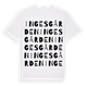 White t-shirt med Ingesgården ordlek t-shirt