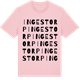 Pink Cotton t-shirt med Ingestorp ordlek t-shirt
