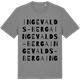 Mid Heather Gray t-shirt med Ingevalds-Berga ordlek t-shirt