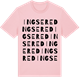 Pink Cotton t-shirt med Ingsered ordlek t-shirt