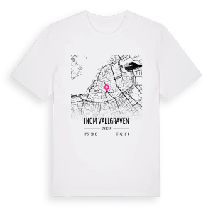Inom Vallgraven karta t-shirt – ekologisk bomull t-shirt från Pinshirt