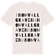 Vintage White t-shirt med Inom Vallgraven ordlek t-shirt