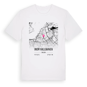 Inom Vallgraven karta t-shirt – ekologisk bomull t-shirt från Pinshirt