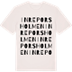 Vintage White t-shirt med Inre Porsholmen ordlek t-shirt