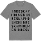 Mid Heather Gray t-shirt med Inre Skapholmen ordlek t-shirt
