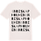 Vintage White t-shirt med Inre Skapholmen ordlek t-shirt