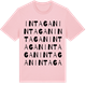 Pink Cotton t-shirt med Intagan ordlek t-shirt